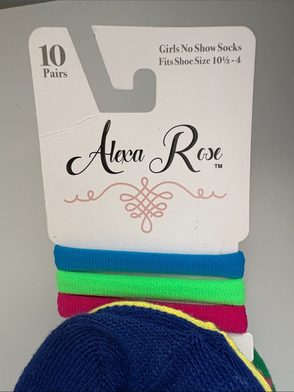 NWT [Alexa Rose] 10x Pairs No-Show Socks Girls Sz 10.5 - 4 + 3x Hair Elastics - Picture 9 of 10